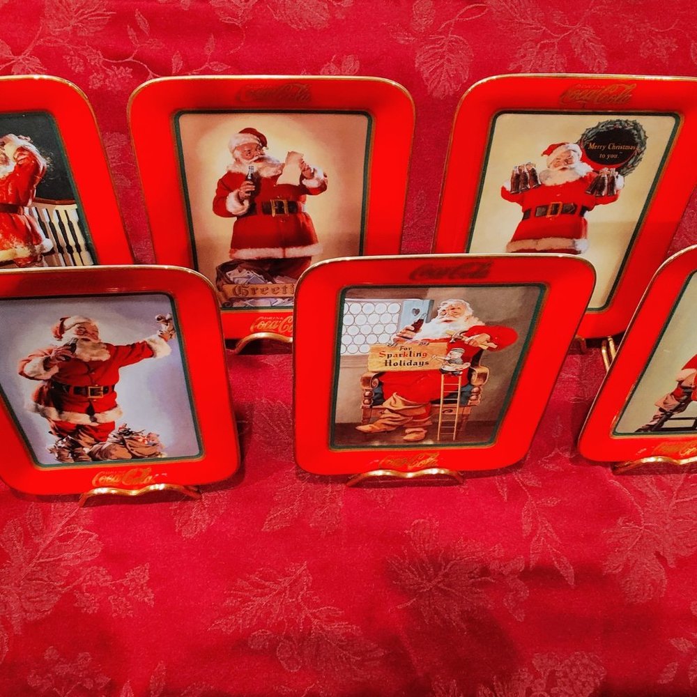 Vintage The Franklin Mint Heirloom Coca Cola Plate Bundle! Set of Six! - Picture 3 of 10